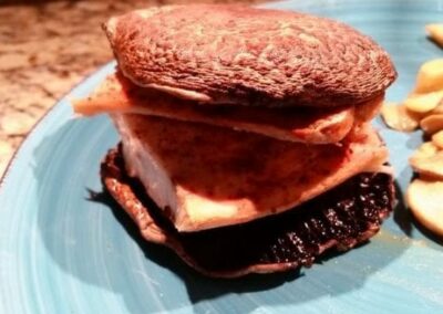 BBQ Mahi Mahi on Mushroom Bun