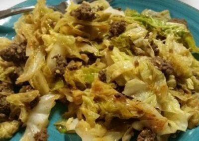 BBQ Venison Cabbage Skillet