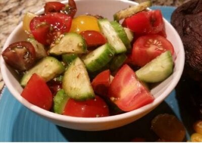 Balsamic Cucumber Tomato Salad