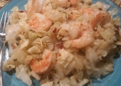 Cabbage Shrimp Stir Fry