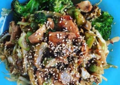 Chicken & Broccoli with Cabbage