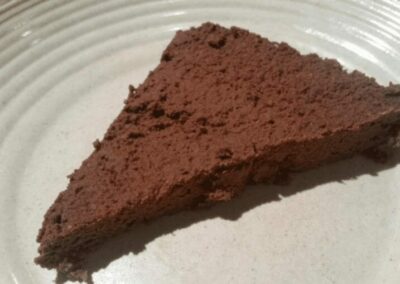 Dairy-Free Crustless Brownie Cheesecake