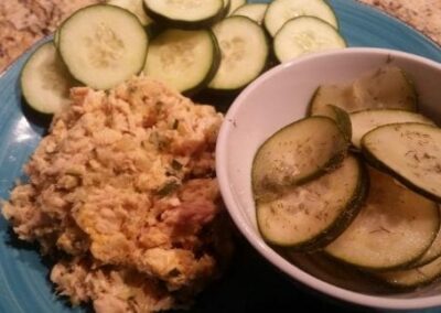 Dill Tuna Salad w/ Cucumbers