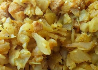Orange Curry Chicken & Cabbage Rice