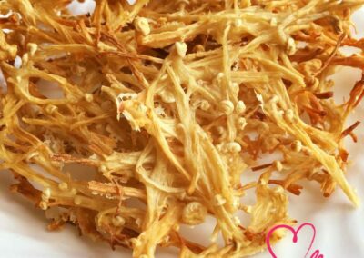 Roasted Enoki Mushrooms