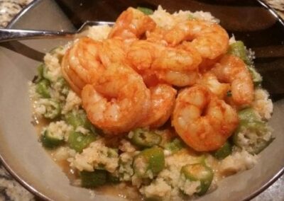 Shrimp ‘n Cauli-Grits