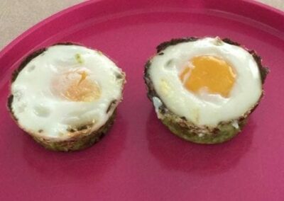 Spinach-Cauli Cup Eggs