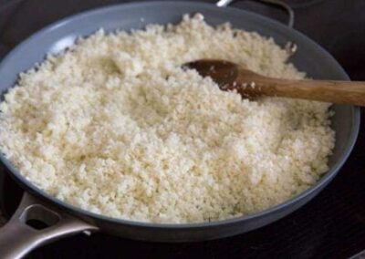 Steamed Cauliflower Rice