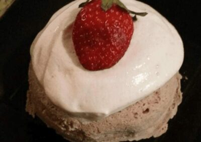 Strawberry Cake with Vanilla Creme Frosting