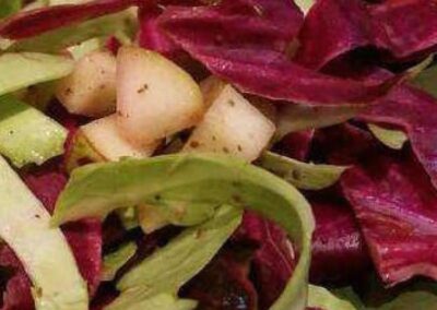 Sweet & Sour Cabbage Pear Slaw