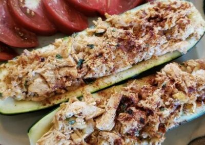 Tex-Mex Chicken Zucchini Boats