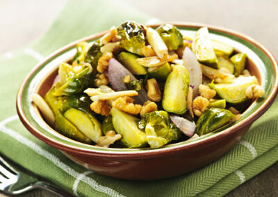 Apple Pecan Brussels Sprouts